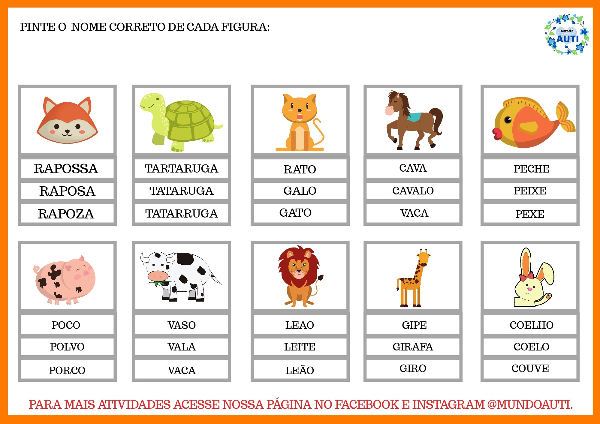 Pinte A Palavra Correta ENSINO