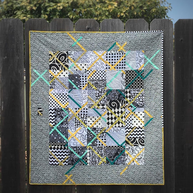 A Quilter's Table Crosscut Showing Three