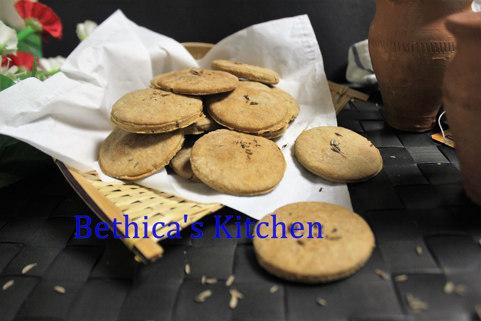 Bethica's Kitchen Flavours Eggless Whole Wheat Jeera Biscuits (Cumin