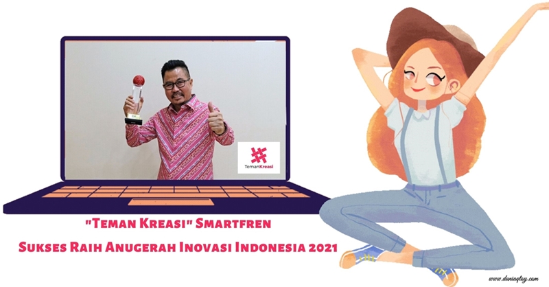 Djoko Tata Ibrahim, Deputy CEO Smartfren saat menerima penghargaan IDX Channel Anugerah Inovasi Indonesia 2021