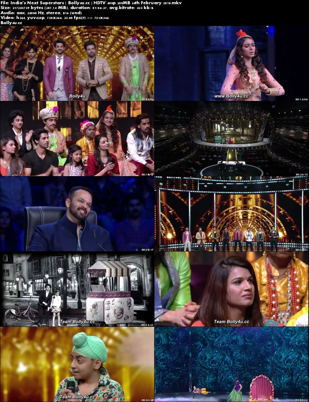 Indias Next Superstars HDTV 480p 200MB 24 February 2018 Download