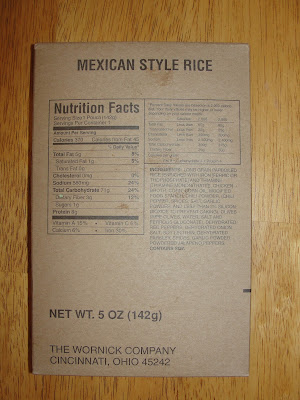 Planning And Foresight: MRE Monday - Mexican Style Rice