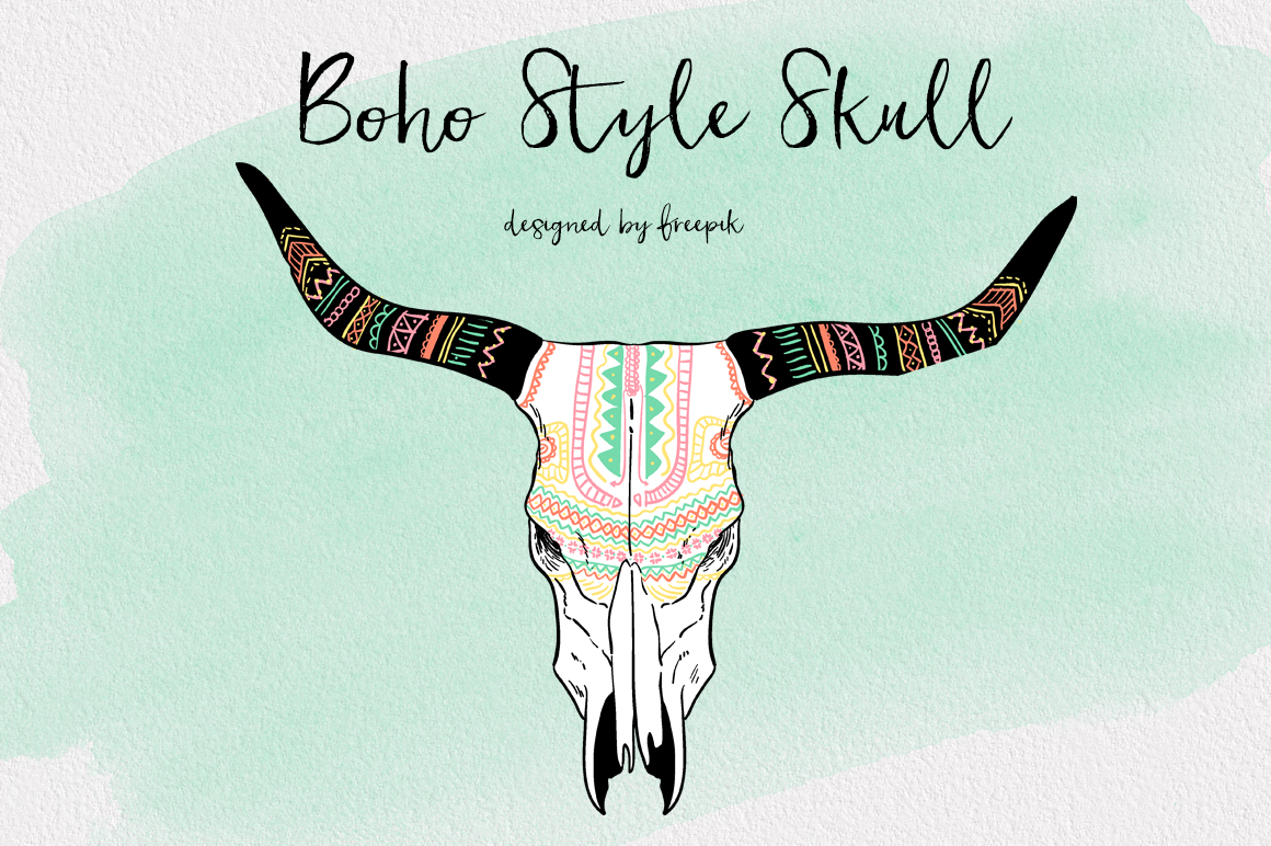 DLOLLEYS HELP Free Boho Style Skull