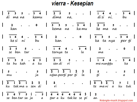 Vierra Kesepian Lirik Chord
