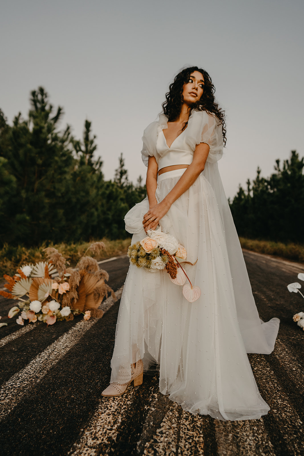on the aisle blog | indie bride style sunshine coast qld angela cannavo photography karen willis holmes skirt alternative bridal bouquet florals