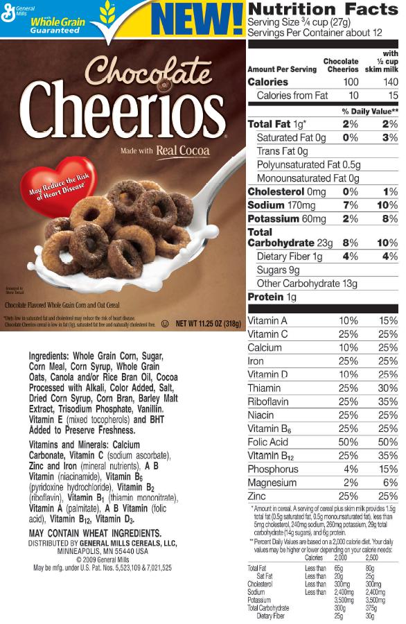 32 Chocolate Cheerios Nutrition Label Label Design Ideas 2020