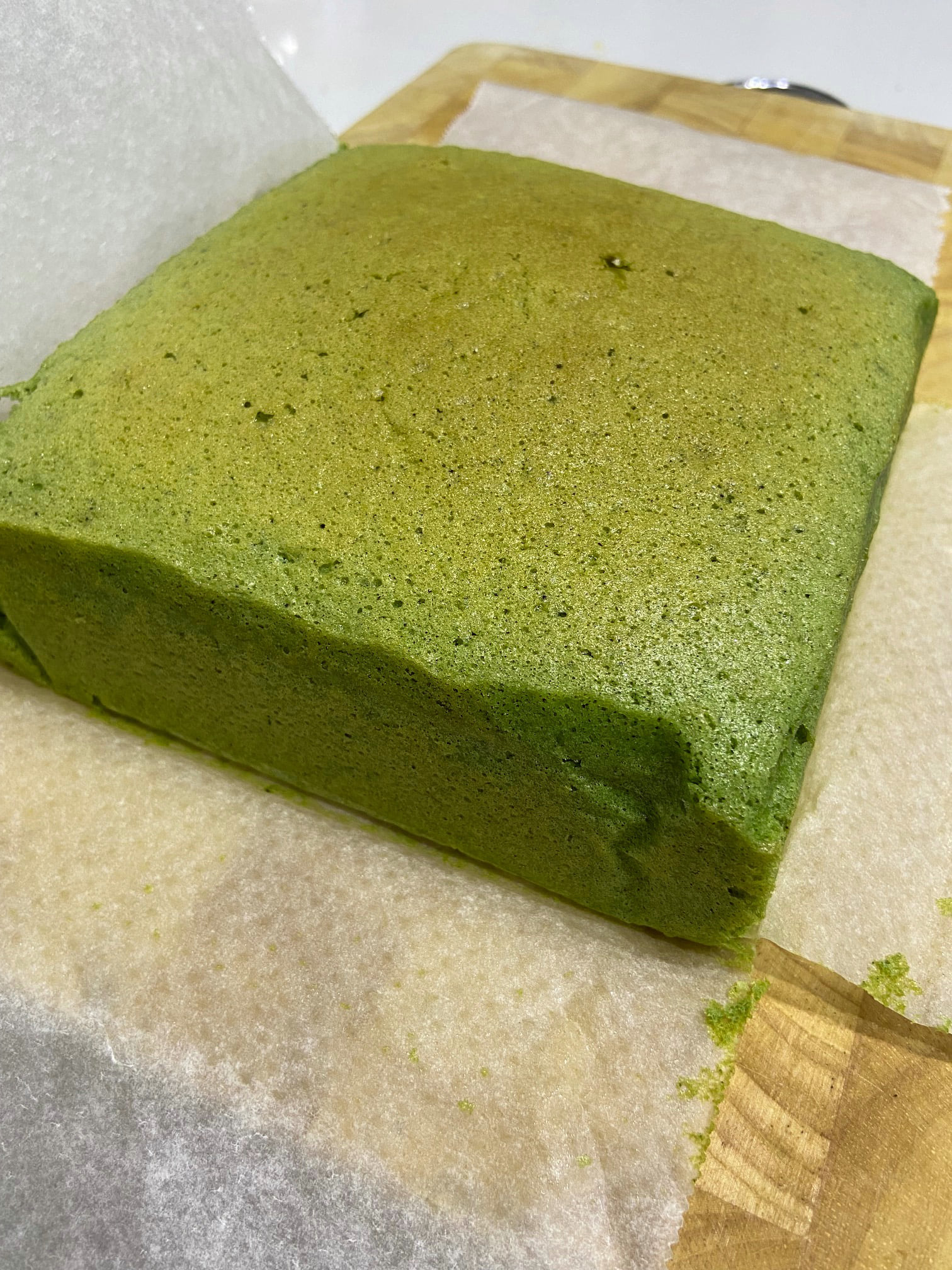Matcha Sponge Cake Without Baking Powder