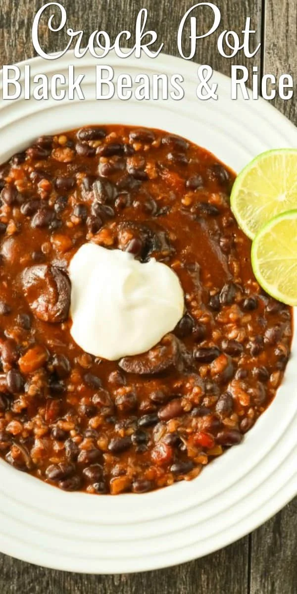 Crock Pot Black Beans and Rice with Sausage is a favorite comfort food recipe for dinner from Serena Bakes Simply from Scratch.