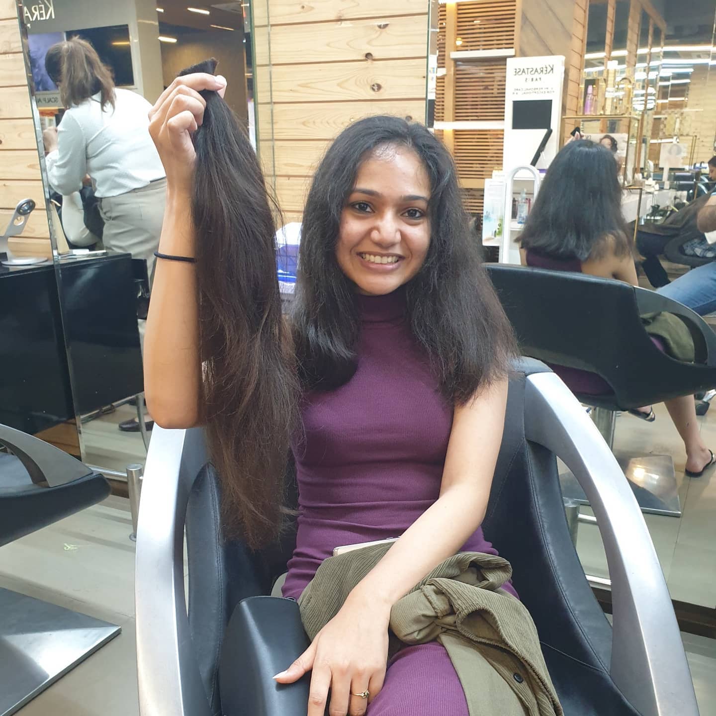 Village Barber Stories: Long to short bob cut and donated her long silky  hair