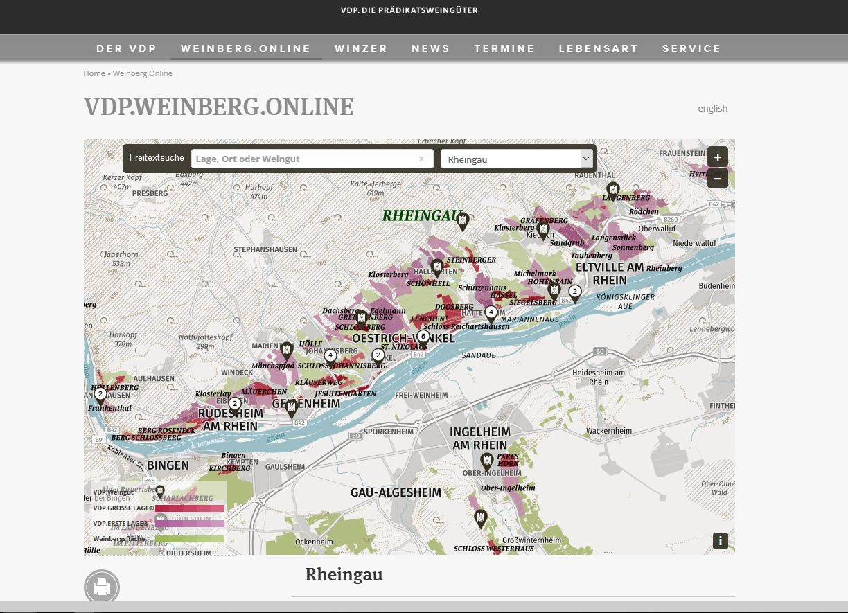Terroir digital: Interaktive Weinlagenkarte des VDP ~ Moderne