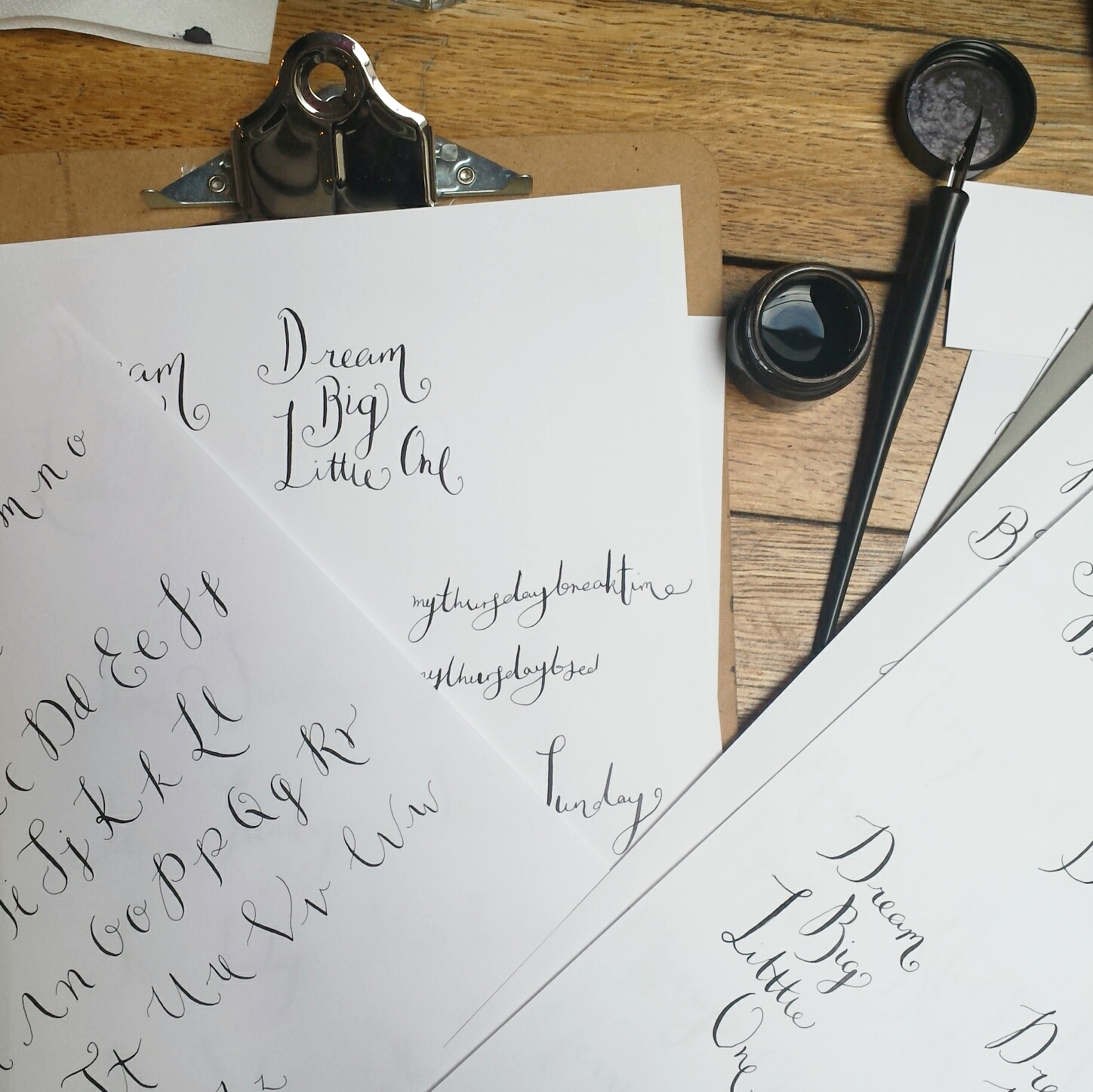 littlemaldod Practicing Modern Calligraphy with Quill London