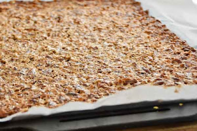 Pecan pie bars recipe fresh out of the oven and cooling
