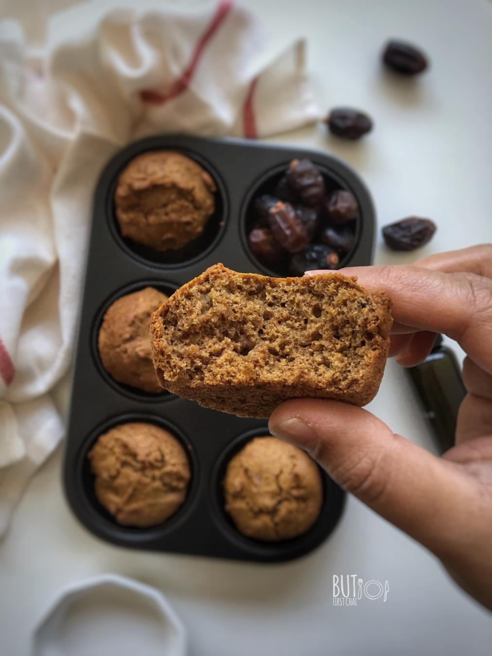 Eggless Dates Muffin and DIY Nonstick Spray