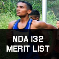 NDA 132 Merit List