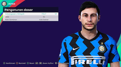 PES 2021 Faces Matteo Darmian by Rachmad ABs