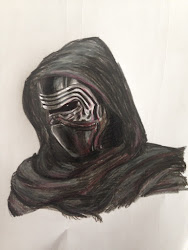 kylo ren drawing wars star awakens force draw drawn writing turned really