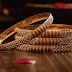 Trendy gold bangles 