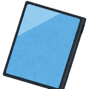 タブレットのイラスト(ホームボタン無し)