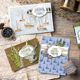 Stampin' Up! Come Sail Away Designer Paper ~ Sailing Home Projects ~ 2019-2020 Annual Catalog 