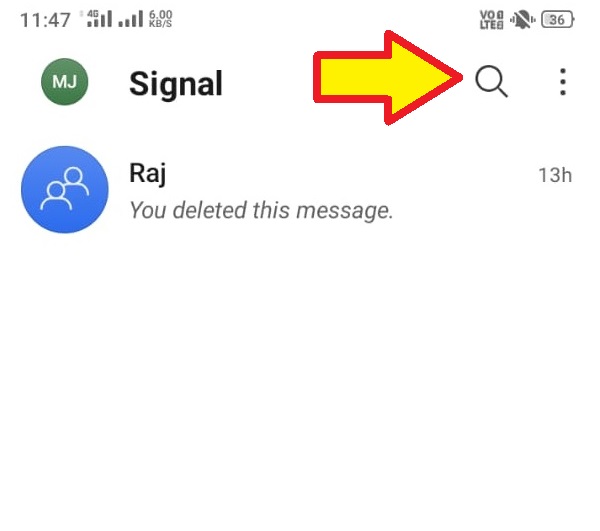 signal app me status kaise lagaye