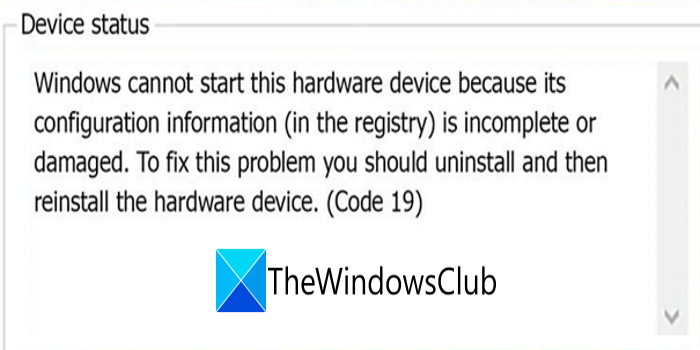 Cómo corregir el código de error 19 "no se puede iniciar este dispositivo de hardware" en Windows 10