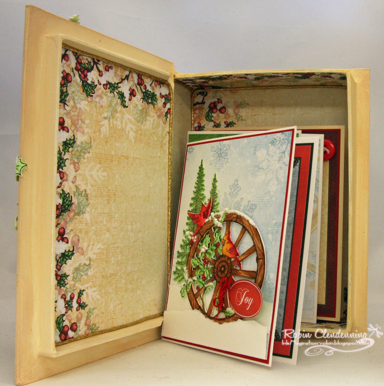 Box christmas inkmagination handmade shows cards gift open InkMagination: Heartfelt Creations-Christmas Book Box