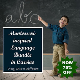 Montessori-inspired Language Bundle in Cursive