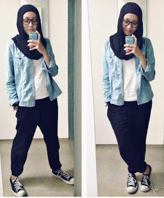 Style jogger pants wanita hijab Style jogger pants wanita hijab