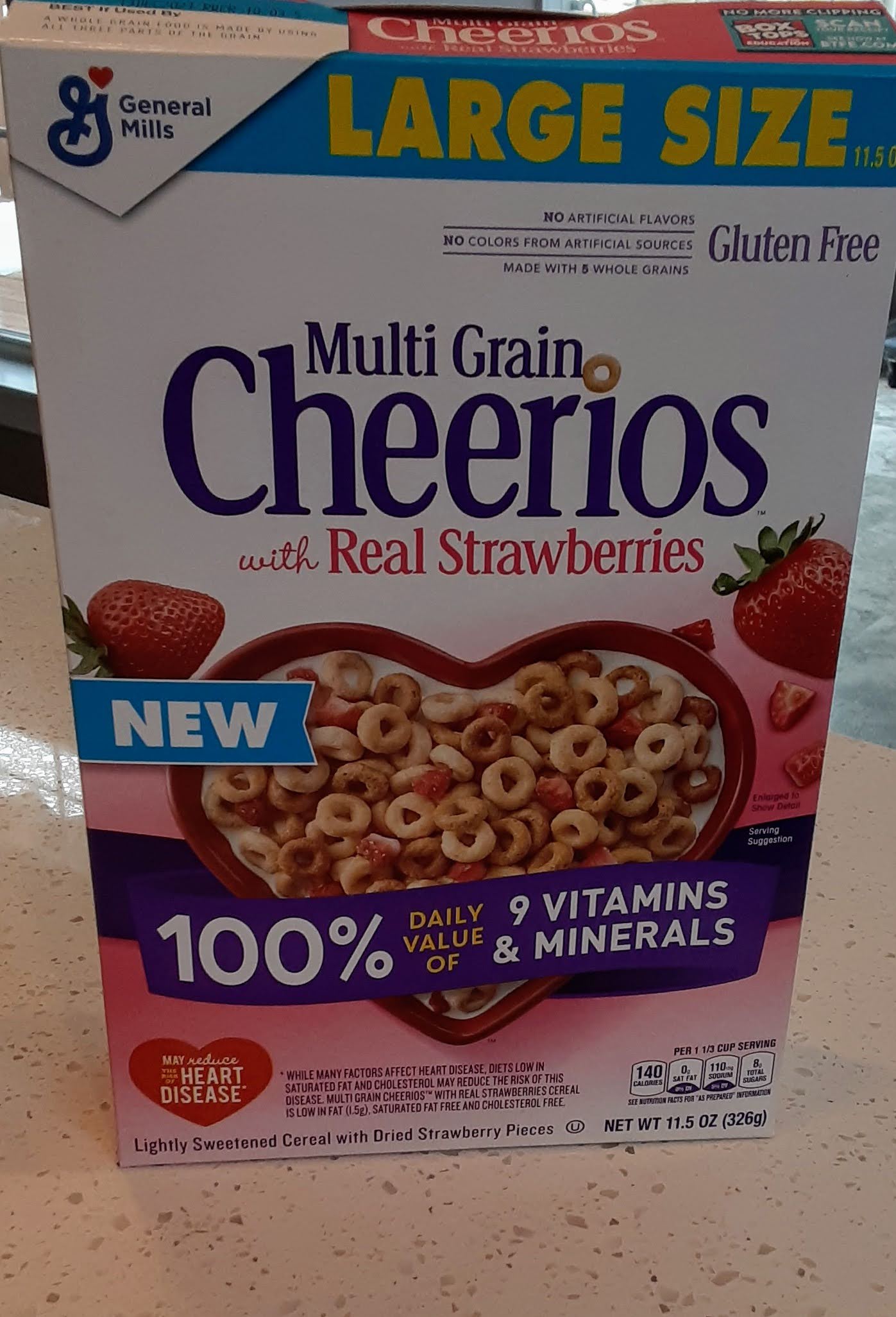 review *new* Multi Grain Cheerios with Real Strawberries