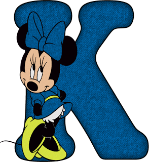 Abecedario de Minnie en Azul. Minnie in Blue Alphabet.