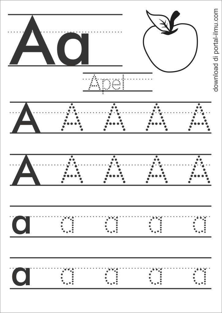 Belajar Menulis Huruf Abc Untuk Balita Imagesee