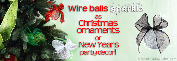 Party Ideas by Mardi Gras Outlet: DIY: Wire Christmas Tree Decorations
