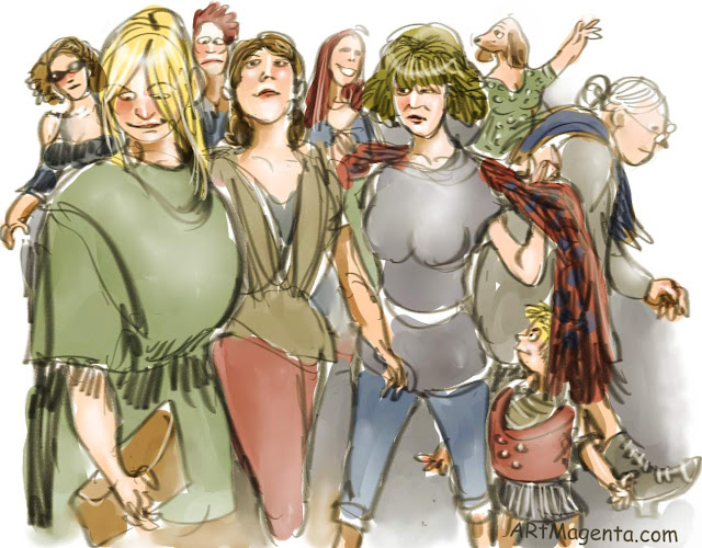Crowd is a cartoon by artist and illustrator Artmagenta