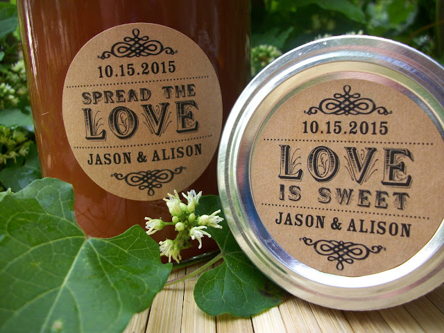 colorful adhesive canning jar labels wedding bridal wedding jar labels