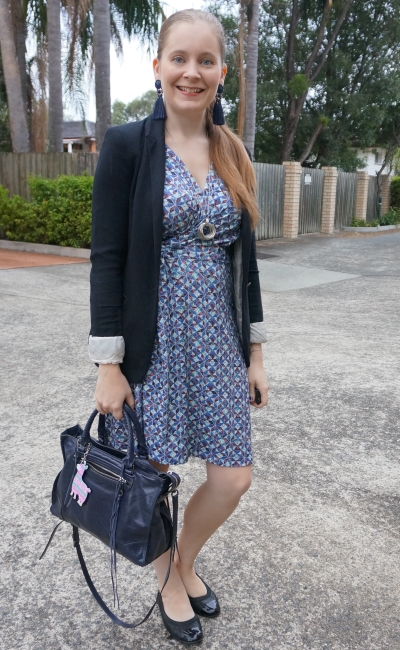 blazer with wrap dress