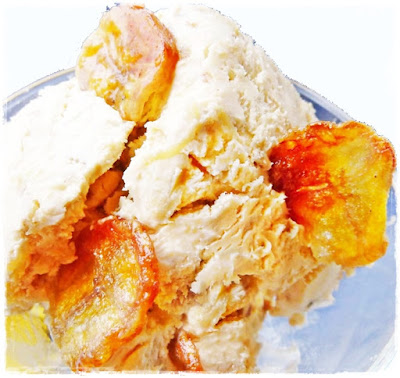 banana brittle with ice cream