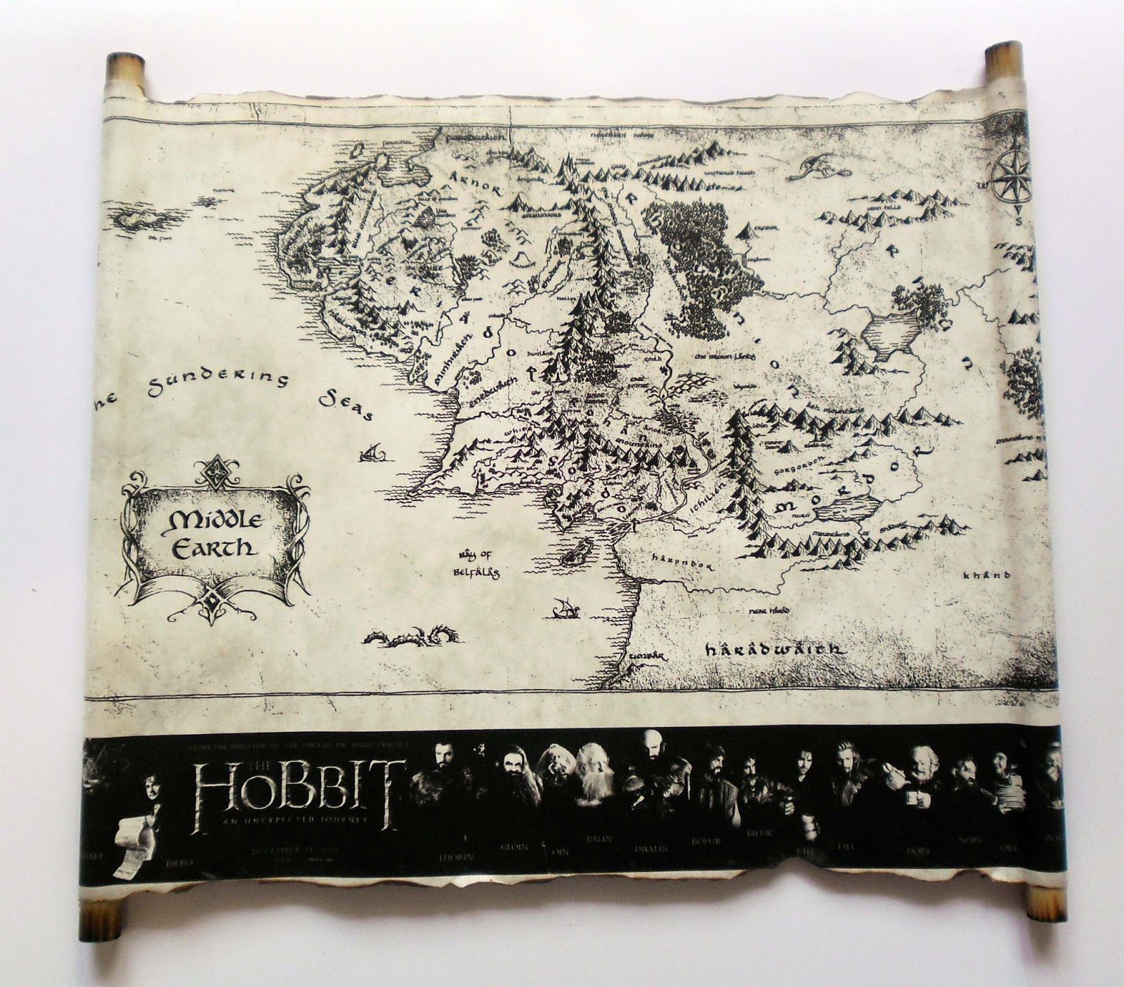 Land of Scrolls Map Of Middle Earth Scroll Lord Of The Rings The