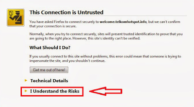 Pilih "I understand the risk"
