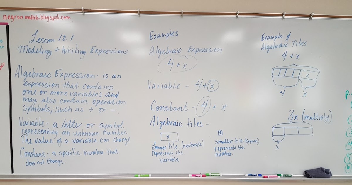 Mrs Negron 6th Grade Math Class Lesson 10 1 Modeling And Writing mrs-negron-6th-grade-math-class-lesson-10-1-modeling-and-writing