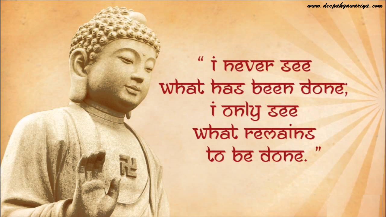 Gautam Buddha Motivation Image with Quotes in Hindi and English