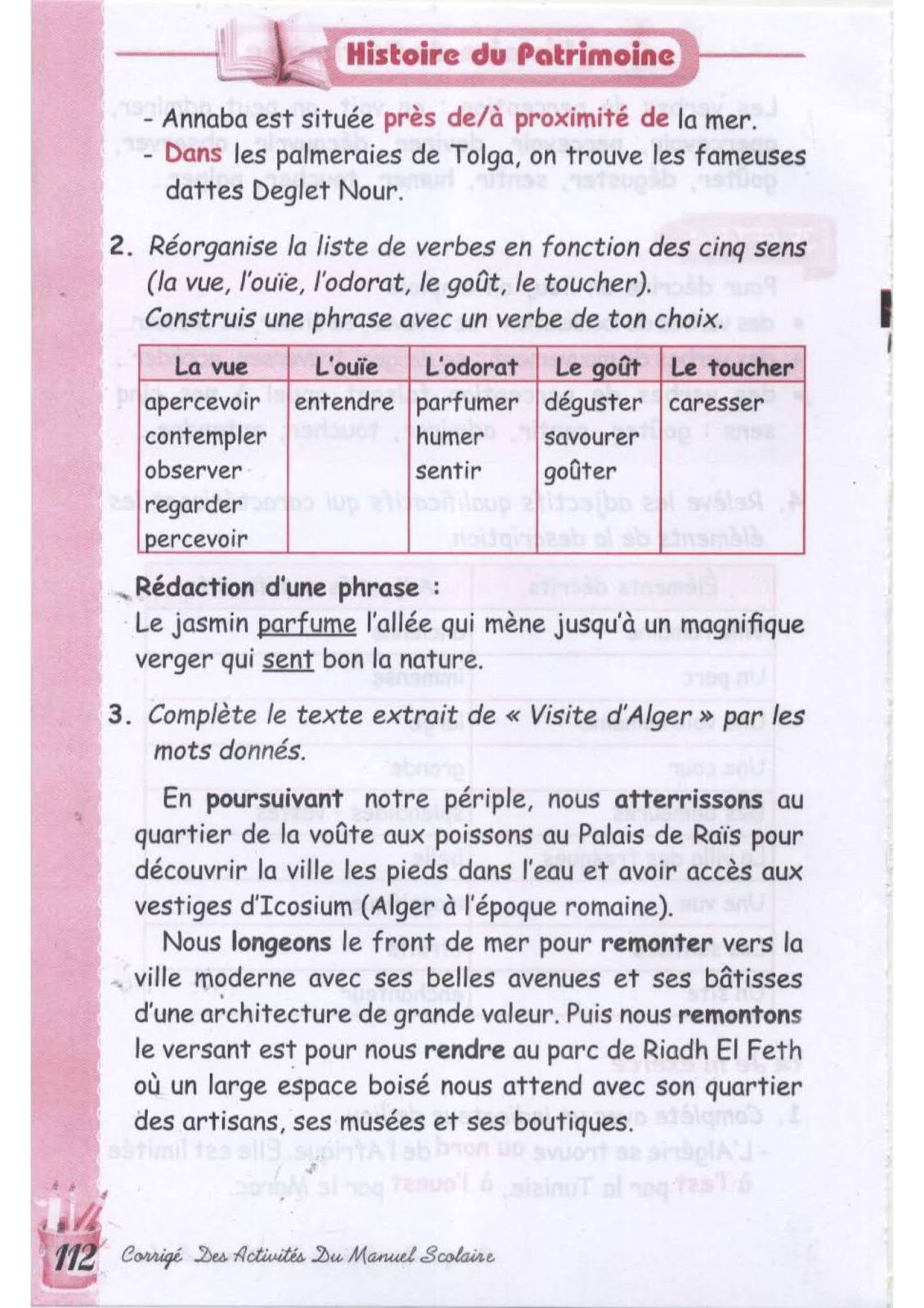 حل تمارين صفحة 100 الفرنسية للسنة الثالثة متوسط - الجيل الثاني
