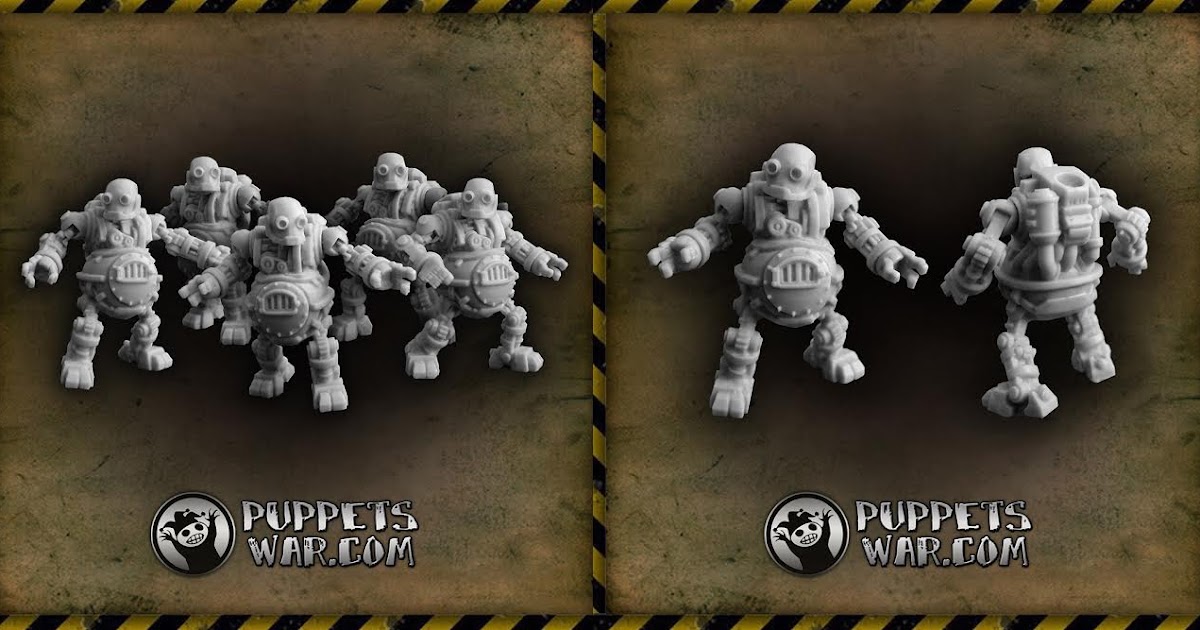 Wargame News and Terrain Puppetswar New Steampunk Steambots Released