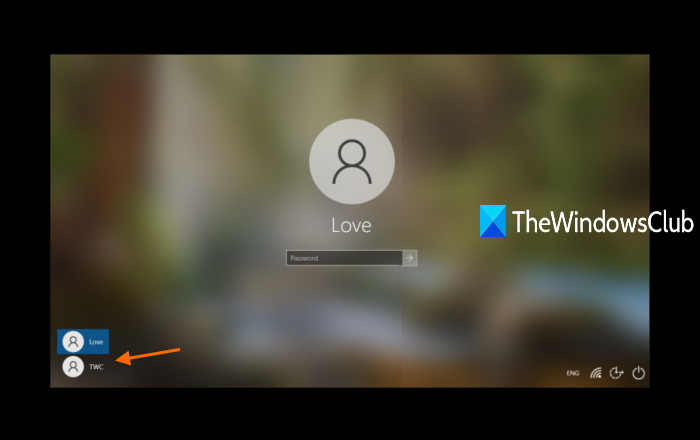 Falta la opción Cambiar usuario en la pantalla de inicio de sesión de Windows 10
