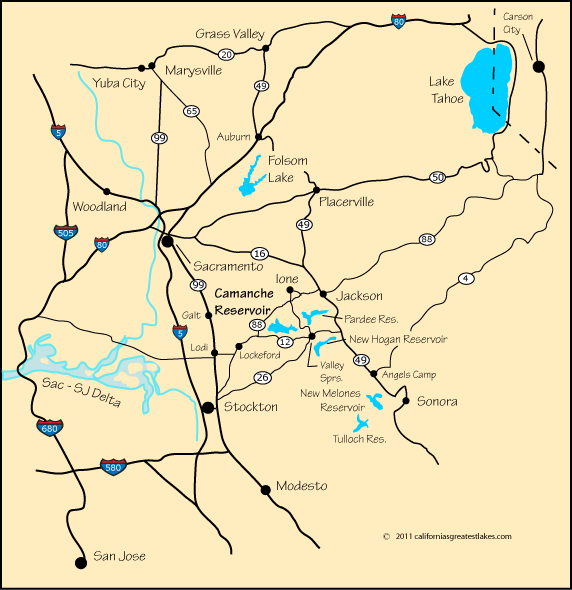 Lake Camanche South Shore Map World Map