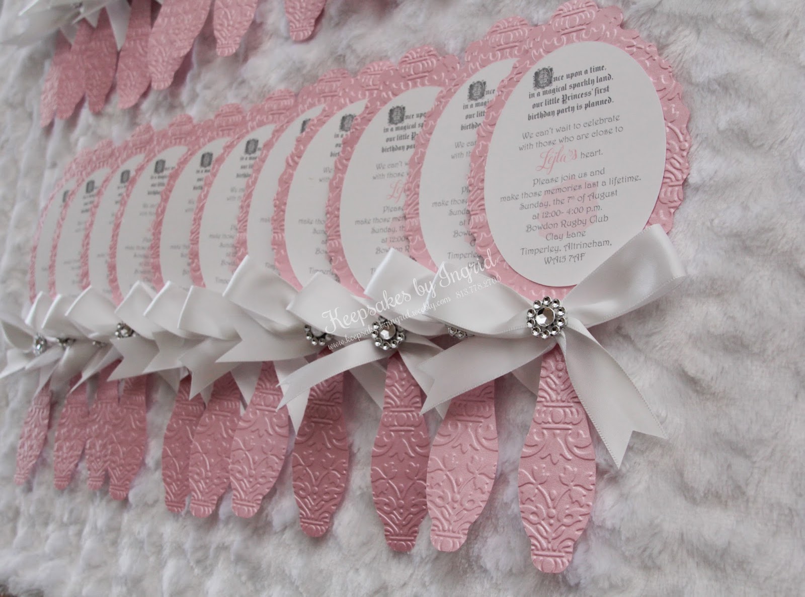 Keepsakes by Ingrid Hand mirror invitations
