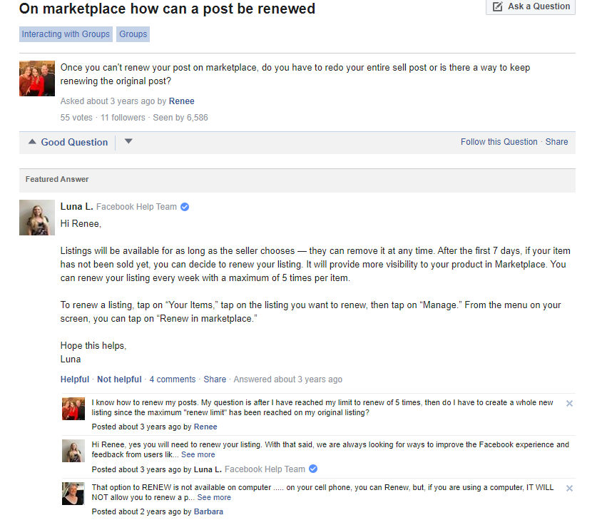 Tidak bisa renew post atau perbarui postingan di