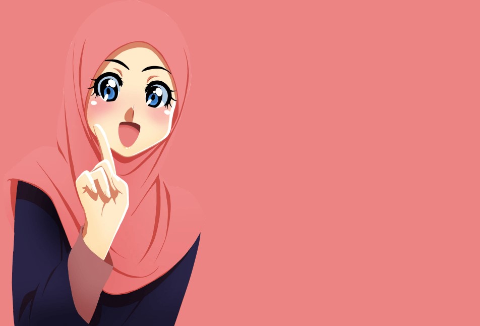 Gambar kartun muslimah cantik banget imut Solehah