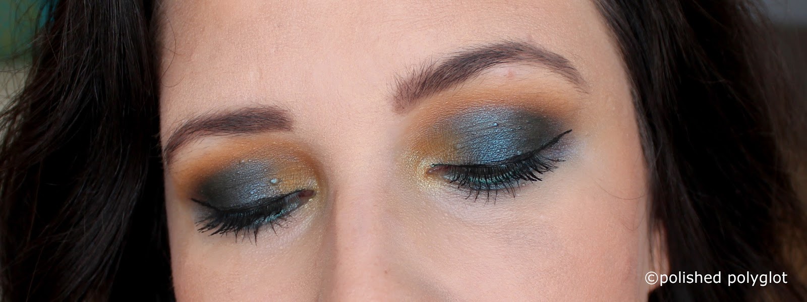 Makeup │ Look in teal and mustard yellow [Monday Shadow Challenge
