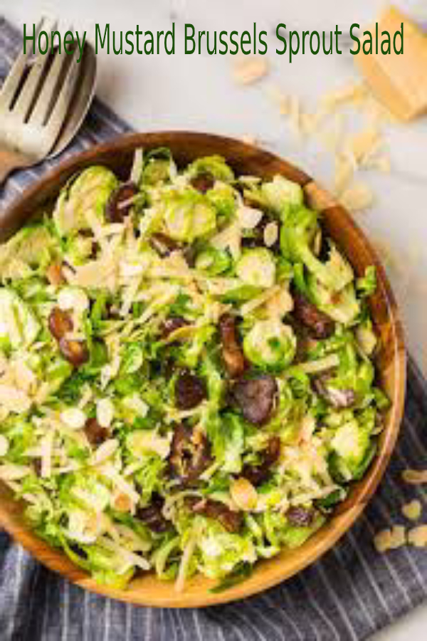 Honey Mustard Brussels Sprout Salad happy cook