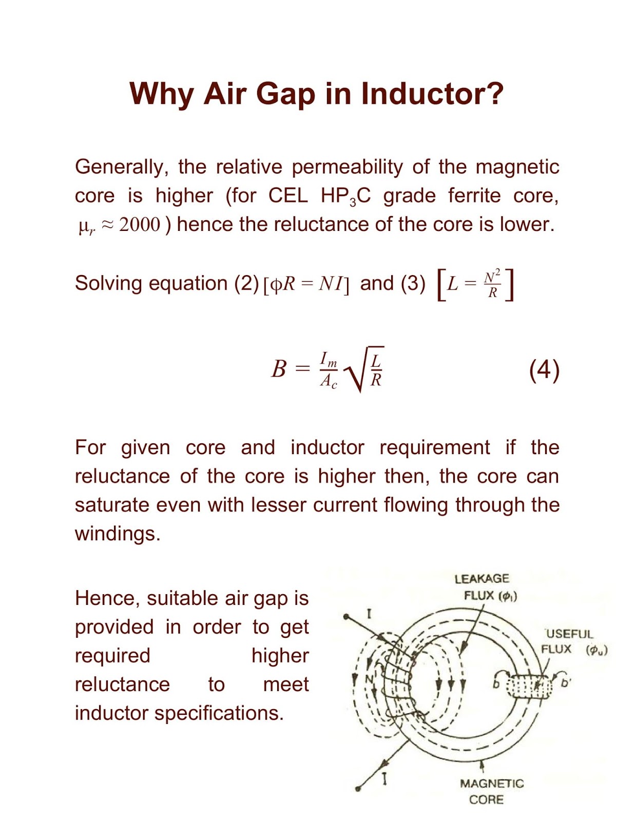 High frequency Power Inductor Design DC & AC Electronics/Electrical (EE/EC/EX)